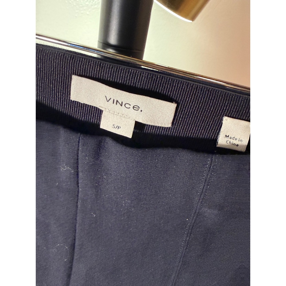 Vince sm ponte side zip elevated workwear navy EUC luxury stretch fitted fall ec - Picture 9 of 9